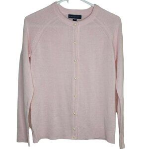 Karen Scott Womens Sweater Pink Size small petite  Cardigan Button Down